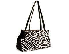 Zebra Funky Fur Mesh Dog Carrier (Large)