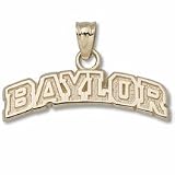 Baylor Bears 1/4 Word Mark Pendant - 10KT Gold Jewelry