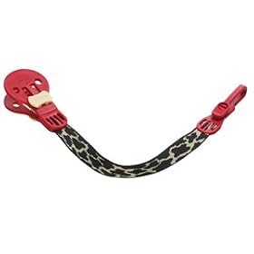 bibi soother holder tiger print