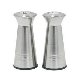 Trudeau Stainless Steel Tower Pepper Shakers