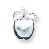 Sterling Silver Apple Pendant with 18 inch Sterling Silver Chain