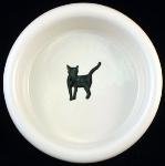 Melia Economical Dapper Cat Bowl -Walking Cat Design- MEDIUM