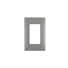 Leviton Renu REWM1-STS Screwless Snap-On Wallplate, Stainless Steel, 1-Gang