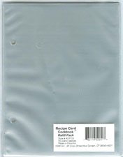 Refill Sleeves - 25 Pack- for All Small(7"x5") Meadowsweet Recipe Card Cookbooks