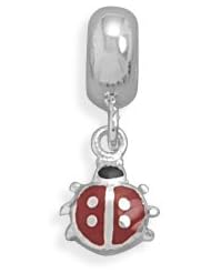 Sterling Silver Lady Bug Charm Bead