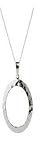 21BreHrIzML. SL160  .925 Sterling Silver Hammered Oval Pendant Necklace with 18 Inch Silver Box Chain
