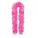 Pink feather boa - fabulous pink feather boa with silver strands - great for hen nights - stag nights - partyies and fancy dress costumes