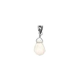 Sterling Silver June Birthstone White Moonstone Genuine Stone Drop Pendant by Moonstone Birthstones