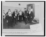 Historic Print S Doctors inspection of suspects for skin diseases etc.