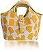 Floto Tula yellow canvas / leather mini shoulder bag handbag purse