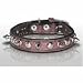 Top Dog Spiked Pink Leather Dog Collar 5/8 x 14 inch