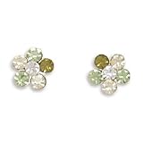 Crystal Flower Stud Earrings