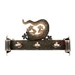 Iron candleholder, 'Happy Gecko'