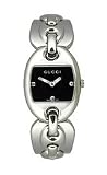 Gucci Marina Chain Collection Three Diamonds Black Dial Women's Watch #YA121503