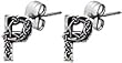 Celtic Letter "P" Pewter Stud Earrings