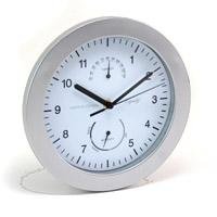 Click here to buy Equity 29002 10-Inch Metal Wall Clock with Indoor Temperature and Humidity Gauge by Equity Time.
