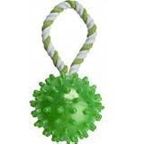 Flashing Spikey Ball With Tug Assorted