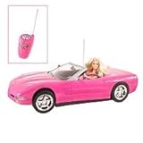 Barbie Light Pink Corvette Convertible Car & Doll Set