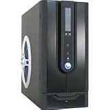 Inter-Tech CK-35 Observer LCD - Rubber Coating Schwarz PC Geh&auml;use MidiTower 4 x 5.25 Schwarz