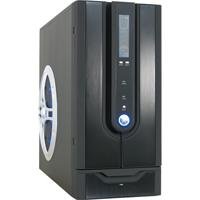 Inter-Tech CK-35 Observer LCD - Rubber Coating Schwarz PC Geh&auml;use MidiTower 4 x 5.25 Schwarz