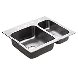 MOEN 22238 Camelot 25-Inch-by-22-Inch Kitchen Sink, Satin