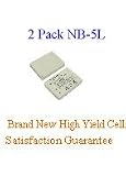 2 Pack of Canon NB-5L Equivalent Digital Camera/Camcorder Battery