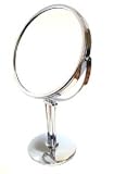 Pedestal Vanity 7X to 1X Magnifying Mirror in Chrome.