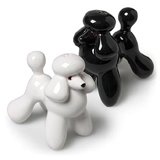 French Poodle Salt and Pepper Shakers- 1 Black and 1 White