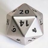 Dwarven Metal 35mm Heavy Metal D20 Steel Hue Polyhedral Die (2017)