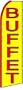 BUFFET Feather Banner Flag (11.5 x 3 Feet)