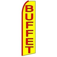 BUFFET Feather Banner Flag (11.5 x 3.5 Feet) by 