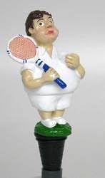ADH Gifts Hand Painted Tennis Player Bottle Stopper