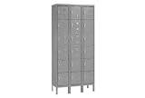 read full review Locker Six Tier 12x12x12 6 Door Ready To Assemble Gray