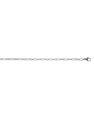 18K White Gold Oval Flat 2.4mm Necklace 20 Inch