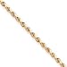 10k 3.5mm Handmade Diamond-cut Rope Chain Anklet - 9 Inch