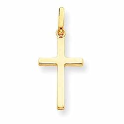 14k Hollow Cross Pendant