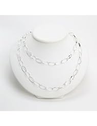 Sterling Silver Fancy Link Necklace - 18 Inch