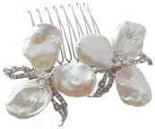 SimanTu Two Flower Pearl Pin/Comb