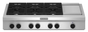 Kitchenaid KGCU483VSS Commercial-Style Gas Cooktop