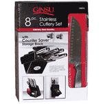 Ginsu 8-Piece Countersaver Stainless-Steel Knife Block Set