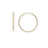 14k Gold Large (L) Size Endless 1 3/8" (33mm) Hoop Earrings, Eternal Loop 1.25x33mm Wire