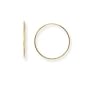 14k Gold Large (L) Size Endless 1 3/8" (33mm) Hoop Earrings, Eternal Loop 1.25x33mm Wire