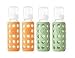 Lifefactory BPA-Free Glass Baby Bottle-4 Pack (9 oz.-Spring Green and Orange)