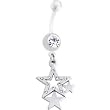 Bioplast Clear Starlet Star Dangle Belly Ring