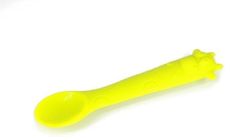 Premium Silicone baby spoon with cute litte cow head.weaning spoon ,non-stick silicon, soft orgonomic design. Perfect For Everyday Eating &amp; Feeding