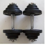45 lb. Adjustable Dumbbell Set with Rubber Encased Plates
