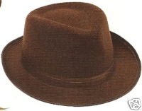 Brown Child Kid Felt FEDORA HAT explorer costume