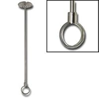 36 Ceiling Support w/ Flange - Polished Chrome