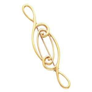 75.00X19.00 Mm 14K Yellow Gold Brooch by