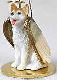Husky Angel Christmas Ornament - Red,White, Blue Eyes